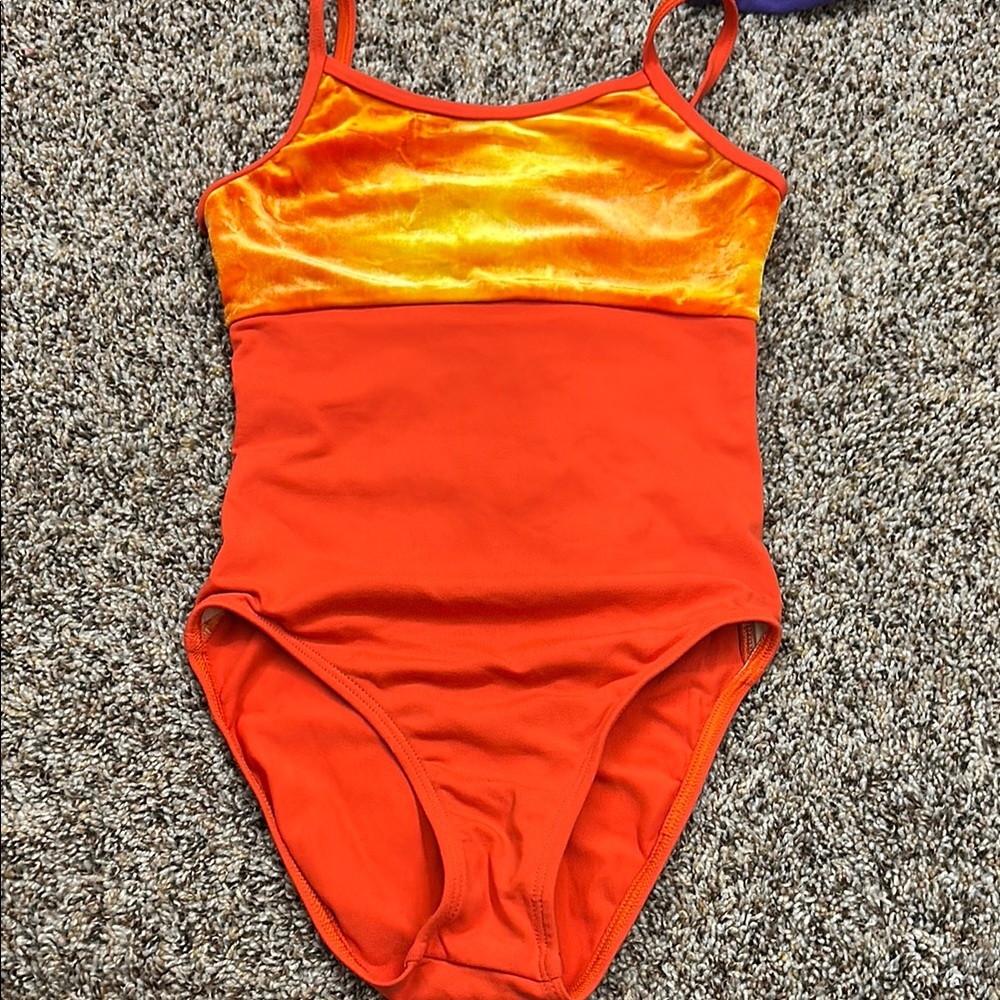 Vibrant orange Ballet leotard